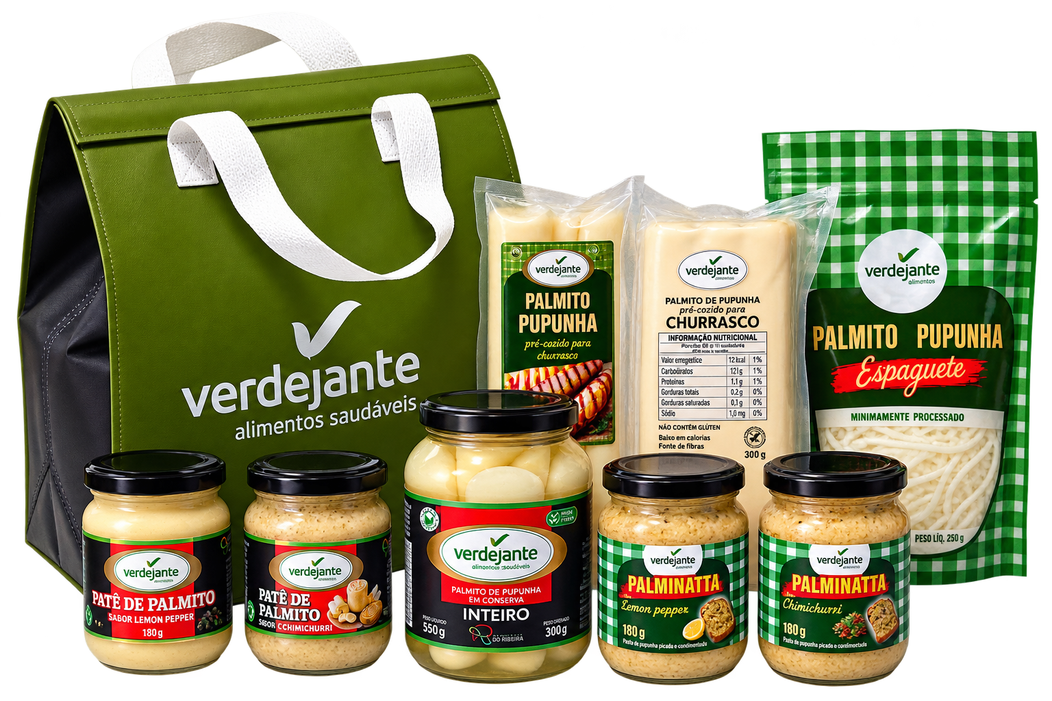 Kit Verdejante com bolsa térmica e seleção de produtos